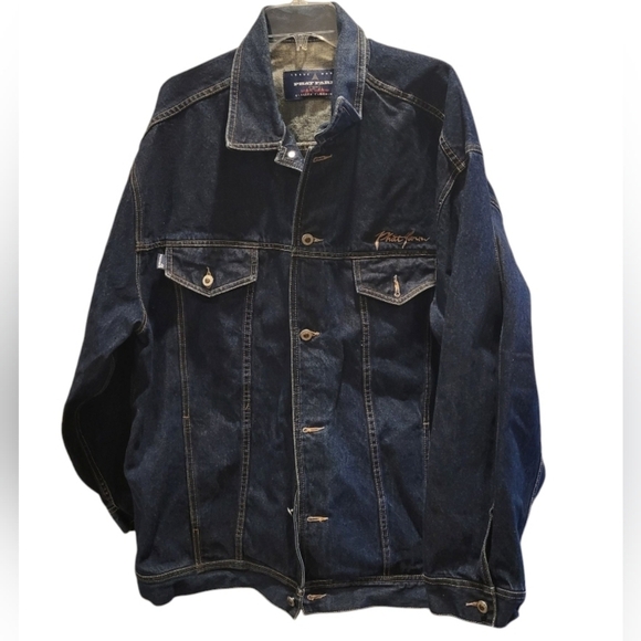 Phat Farm Other - Vintage 90s Y2K Phat Farm Denim Blue Jean Button Up Jacket 3XL